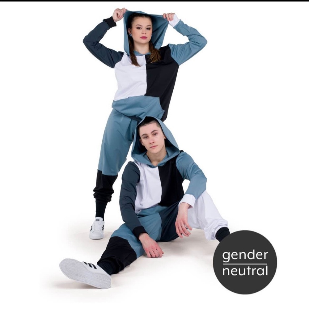 Colorblock Hoodie and Jogger Set 23137 Me Myself and I hip hop costume